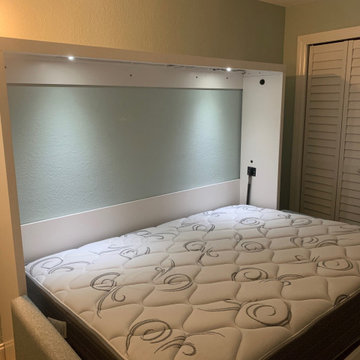 Custom Horizontal Sofa Wall Bed with Hidden Flip Down Leg