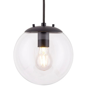 Sferra Pendant Light with Bulb, Black