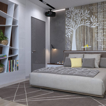 The interior of the apartment in the residential complex "Park Lakes", in Kiev,