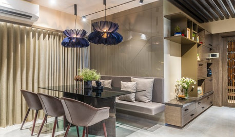 Mumbai Houzz: Metallic Details & Pops of Colour Define This Flat