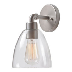 Steam Fitter 1-Light Silver Sconce - Wall Sconces