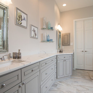 Double Vanity Quartz Countertop Master Bath