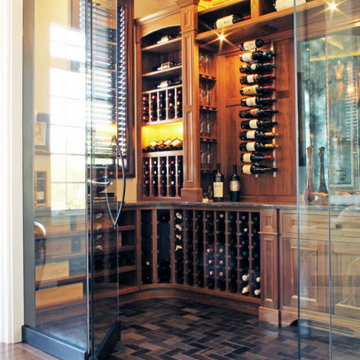 Custom Walnut Wine Room