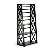 Kitchener Solid Wood Ladder Shelf, Dark Walnut Brown