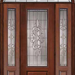 Prehung Side lights-Transom Door 96 Fiberglass Courtlandt 3/4 Lite - Front Doors