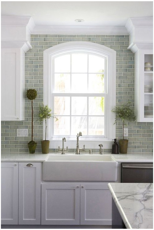 Looking For Backsplash To Go With White/Grey Kitchen. Example Inside.