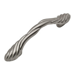 Cosmas - Cosmas 1470SN Satin Nickel Twist Cabinet Pull - Cabinet And Drawer Handle Pulls