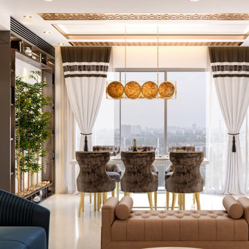 Mr. Amit Sharma's Latest Luxurious Living cum Dining Room | Mukundpur, Kolkata