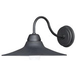 Maxim Lighting - Maxim Lighting 10114BK Dockside-1 Light Outdoor Wall Sconce-13.75 Inches wide by - A powder coat aluminum frame support a durable polDockside-1 Light Out Black *UL: Suitable for wet locations Energy Star Qualified: n/a ADA Certified: n/a  *Number of Lights: 1-*Wattage:60w E26 Medium Base bulb(s) *Bulb Included:No *Bulb Type:E26 Medium Base *Finish Type:Black