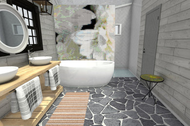 Bathroom - scandinavian bathroom idea in Seattle