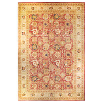 Eclectic, One-of-a-Kind Hand-Knotted Area Rug  - Orange, 12' 0" x 18' 6"