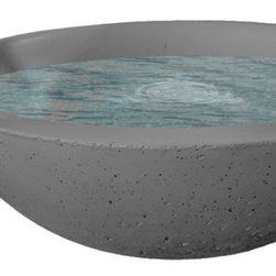 Isla Concrete Scupper Bowl - Outdoor Fountains And Ponds