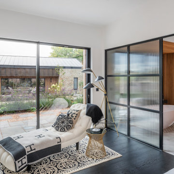 Higher Dorsley - master bedroom view onto the garden