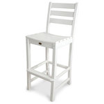 Polywood - Trex Outdoor Furniture Monterey Bay Bar Side Chair, Classic White - Your guests are going to enjoy those outdoor get-togethers so much more when seated in the Trex Outdoor Furniture Monterey Bay Bar Side Chair. Its ideal with one of the Monterey Bay bar tables or when pulled up to your own built-in bar. Designed to coordinate with your Trex deck, this chair is available in a variety of colors that are both attractive and fade resistant. Its made with solid HDPE lumber so you dont have to worry about it rotting, cracking or splintering. Its also extremely low-maintenance as it never requires painting or staining and it resists weather, food and beverage stains, and environmental stresses. And since its backed by a 20-year warranty, you can rest assured this chair will last and look good for years to come.