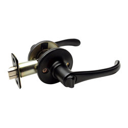 Designers Impressions - Rochester Design Matte Black Door Lever, Privacy (Bed/Bath) - Door Levers