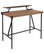 Gia Industrial Counter Table, Black Metal and Brown Wood-Pressed Grain Bamboo