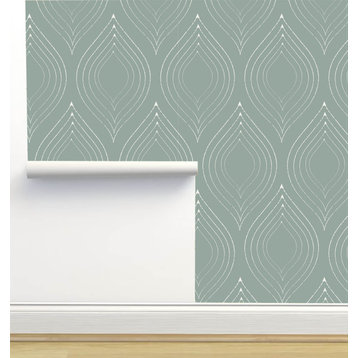 Classic Mint Green Wallpaper by Monor Designs, Sample 12"x8"