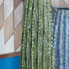 Eclectic Textured Ceramic Ribbed Cactus Vase, Green, 20"