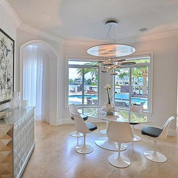 Kitchen, formal dining and living room