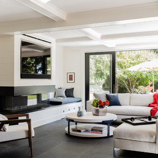 Moderne Wohnzimmer mit Schieferboden Ideen, Design & Bilder - Juli 2020