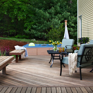 Pressure Treated Deck with Hot Tub