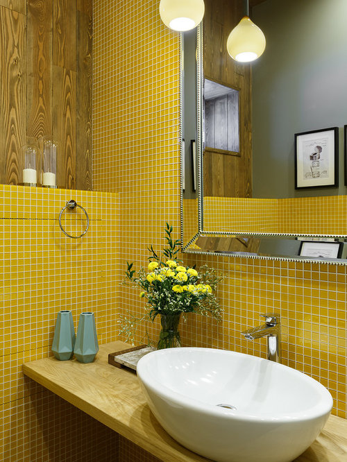 100+ Cloakroom with Mosaic Tiles and Brown Walls Ideas Explore