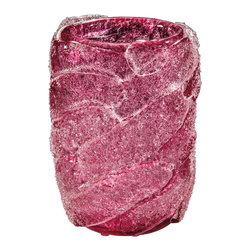 Inviting Home Inc. - Hand-Blown Frosted Venetian Glass Vase - Vases