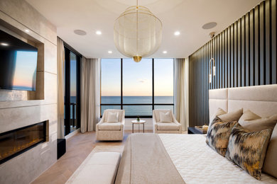 Inspiration for a contemporary bedroom remodel in Tampa