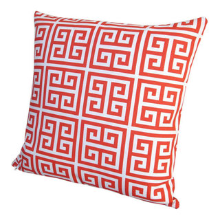 Artisan Pillows Outdoor 18-inch Greek Key Blue or Orange Throw Pillow (Set  of 2) - Bed Bath & Beyond - 13682646