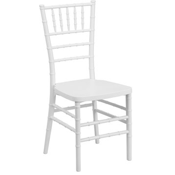 Flash Furniture Flash Elegance White Resin Stacking Chiavari Chair