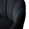 Upholstered Accent Barrel Chair With Tufted Back, Black