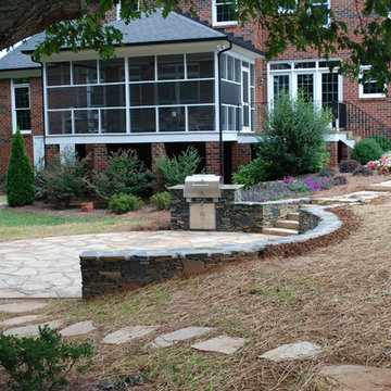 Flagstone Patio and Outdoor Grill