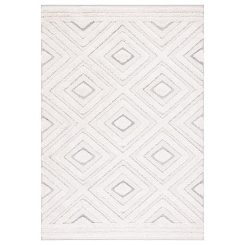 Safavieh Cottage Collection COT202A Rug, Ivory/Light Grey, 5'3" X 7'7"