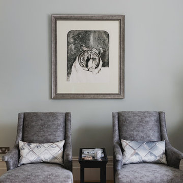 Luxury Drawing Room: Aqua and Greys
