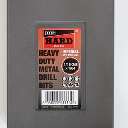 TTP HARD Imperial drill kit. 21 piece drill set. 1/16-3/8x1/64 cobalt drill set - Power Tools