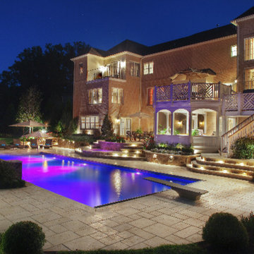 Artistic Night Lighting ~ Affordable Lawn Sprinklers and Lighting