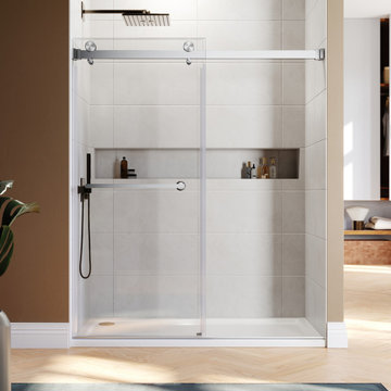 Frameless Pivot Shower Door – UKD01 | 10mm SGCC Certified Glass
