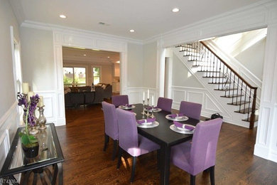 Transitional dining room photo in New York