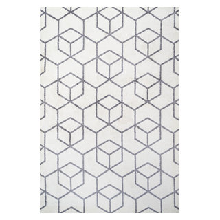 Tumbling Blocks Modern Geometric Area Rug, 4'x6' - Contemporary - Area ...