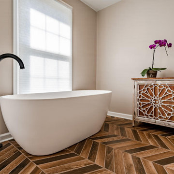 West Chester Herringbone/Chevron Master Bathroom