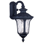 Livex Lighting - Livex Lighting 7857-04 Oxford - Three Light Outdoor Wall Lantern - Shade Included.Oxford Three Light O Black Clear Water Gl *UL Approved: YES Energy Star Qualified: n/a ADA Certified: n/a  *Number of Lights: Lamp: 3-*Wattage:60w Candelabra Base bulb(s) *Bulb Included:No *Bulb Type:Candelabra Base *Finish Type:Black