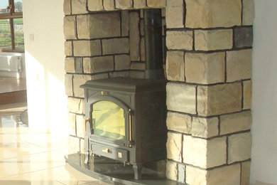 Stone Fireplace in Sandstone