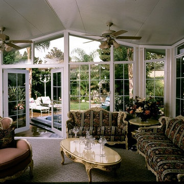 Sunroom and patio enclosures with vaulted ceilings