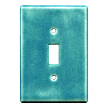 Outlet Light Switch Plate in Turquoise Chevron 229O 