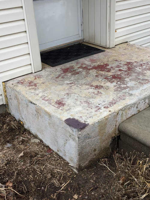 How can I fix up or cover this ugly concrete porch?