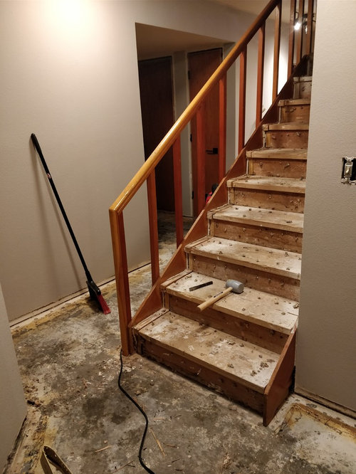 Replacing Carpet With Lvt Stairs Didn T Expect Such Sloppy