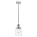 Innovations Lighting - Candor 1-Light Mini Pendant, White and Polished Chrome, Clear Waterglass - A truly dynamic fixture, the Ballston fits seamlessly amidst most decor styles. Its sleek design and vast offering of finishes and shade options makes the Ballston an easy choice for all homes.