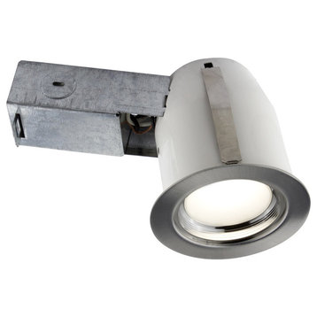 3" Brushed Chrome Integrated LED Recessed Fixture Kit for Damp Locations