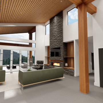 Shawnigan Lake, Interior Design, Floor plan and Visualization