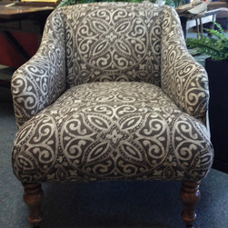 Brown Chair w/ English Arm - Living Room Chairs